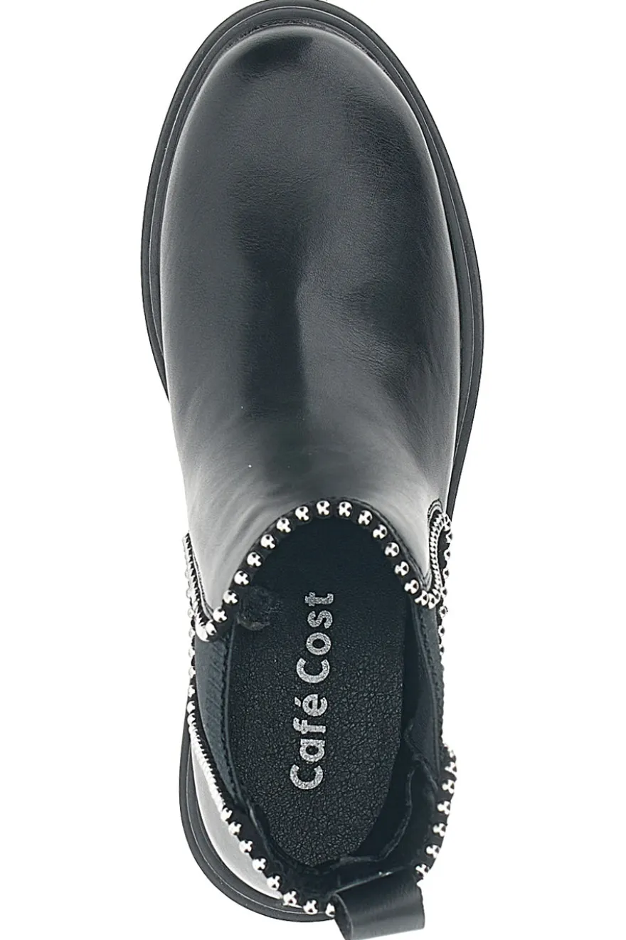 Stivaletti Chelsea Neri Con Inserti Metallici Cafe' Cost 200135