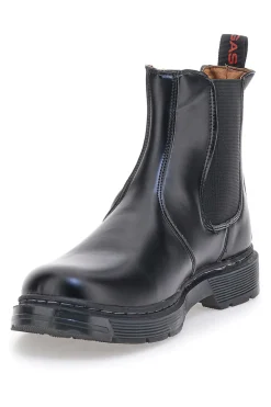 Stivaletti Chelsea Neri In Vera Pelle GAS 421510