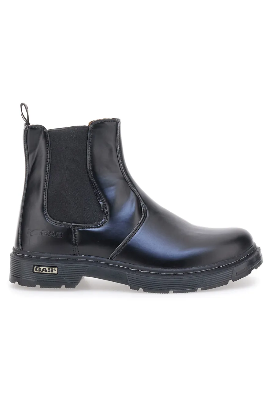 Stivaletti Chelsea Neri In Vera Pelle GAS 421510