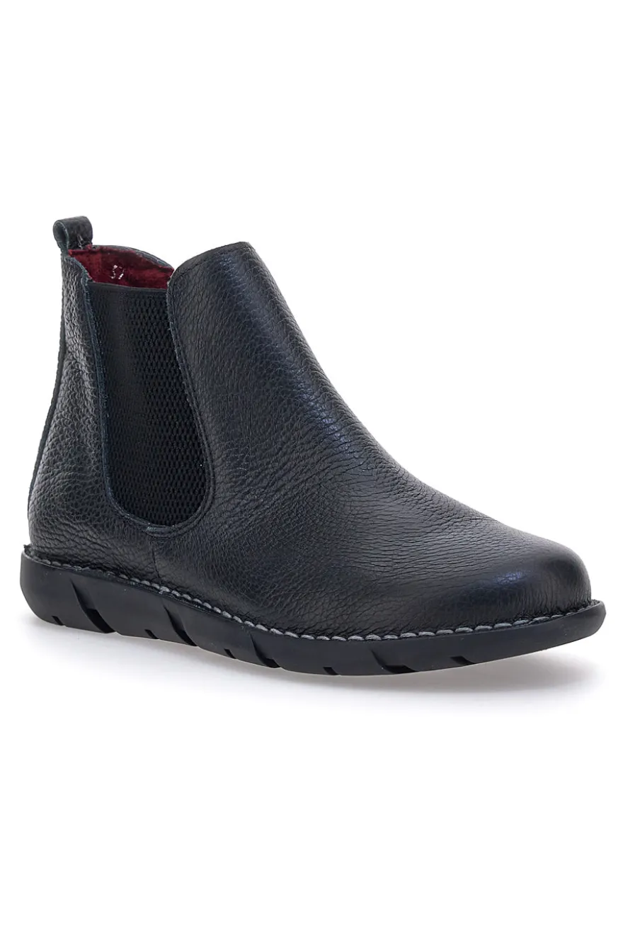 Stivaletti Chelsea Neri in Vera Pelle Pittarello Tierra 30756