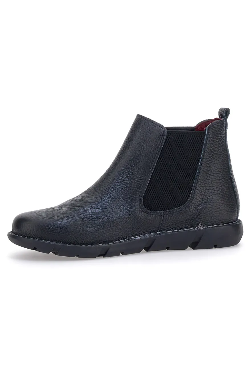 Stivaletti Chelsea Neri in Vera Pelle Pittarello Tierra 30756