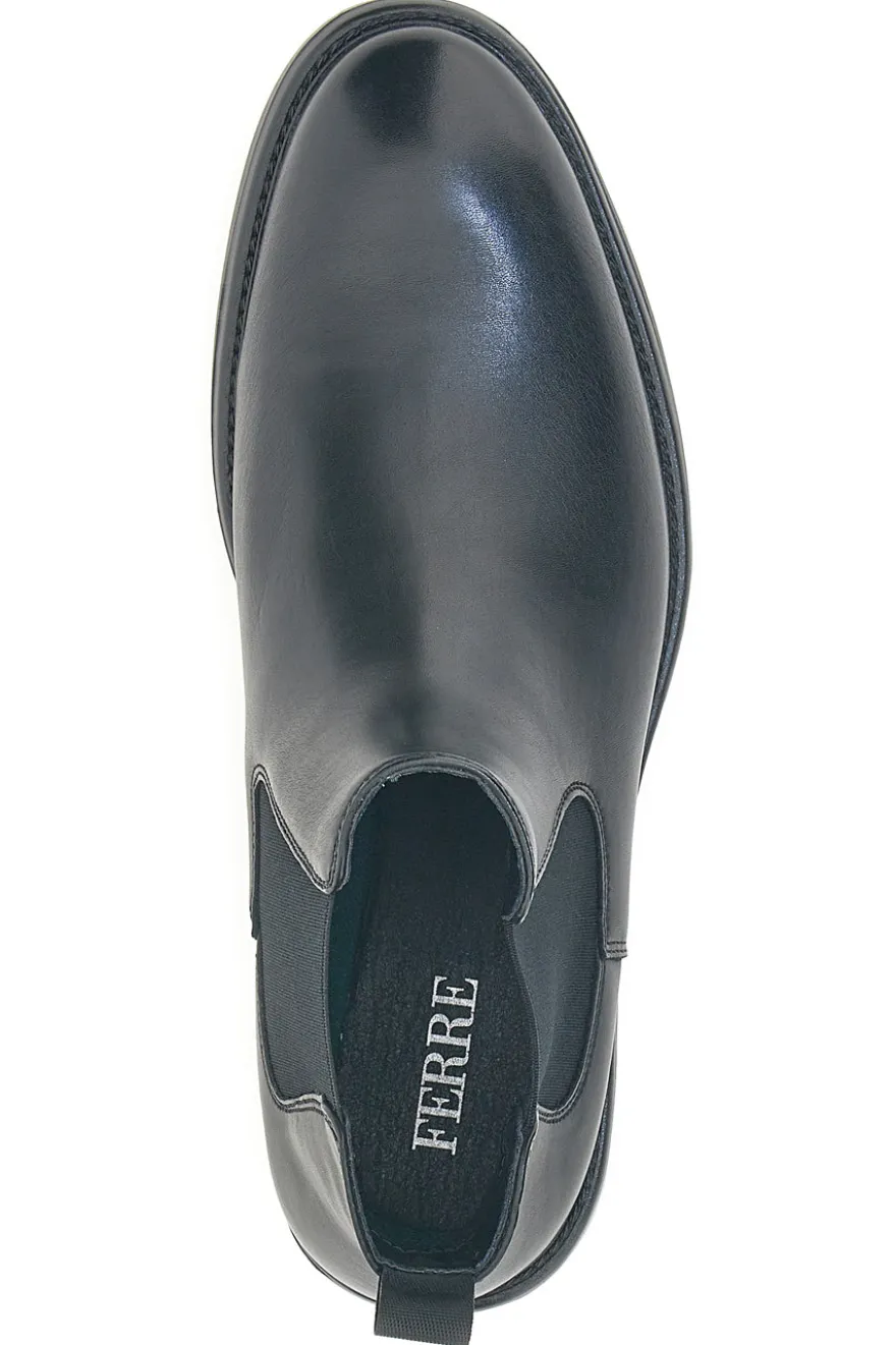 Stivaletti Chelsea neri in vera pelle Ferré FU231C621