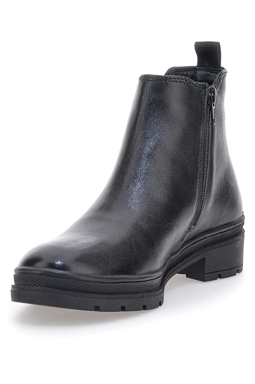 Stivaletti Chelsea neri in vera pelle PRIMA RIGA 602