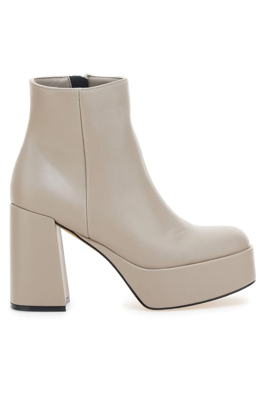 Stivaletti con Tacco Le Havre Paris 1801 Taupe