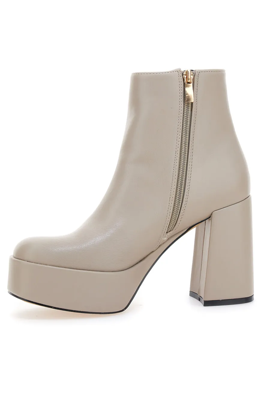 Stivaletti con Tacco Le Havre Paris 1801 Taupe
