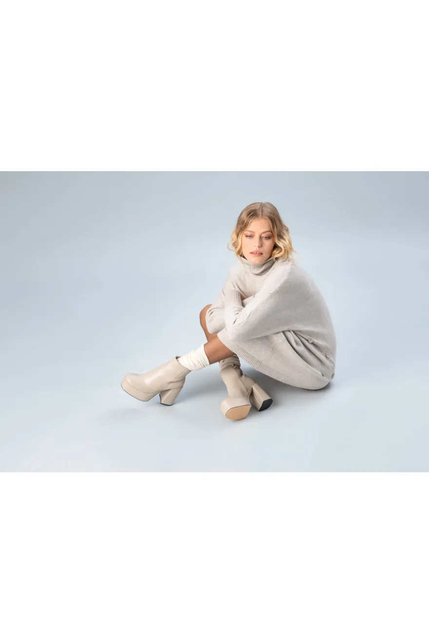 Stivaletti con Tacco Le Havre Paris 1801 Taupe