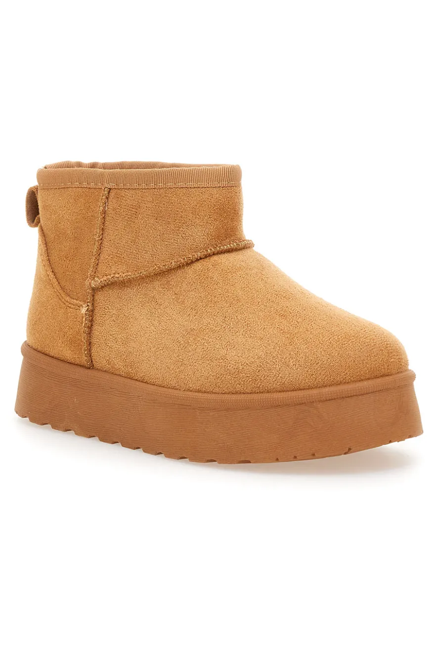 Stivaletti cuoio con velcro e interno caldo con pelo Grazie Girls GB2029