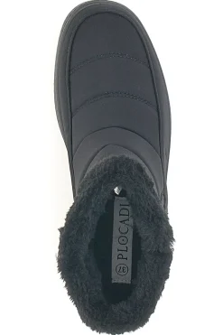 Stivaletti Doposci neri imbottiti con interno in pelliccia Plocadi PK8914A