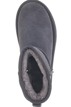 Stivaletti Grigi con Pelo e Tomaia in Pelle MON DIEU WD90012