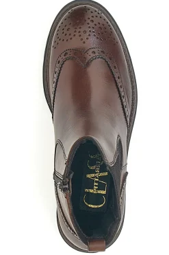 Stivaletti Marroni Chelsea in Vera Pelle Pittarello Class 682