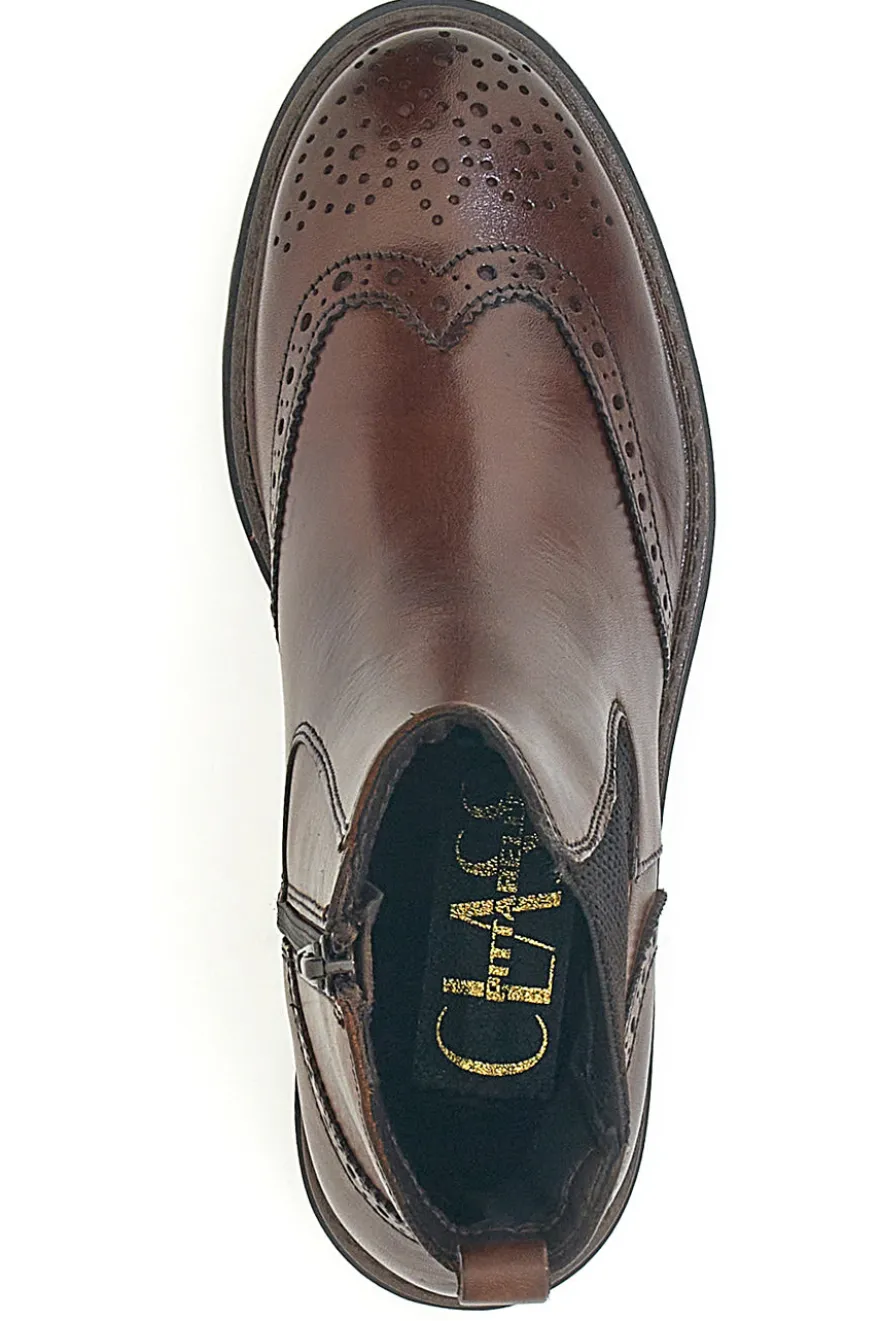 Stivaletti Marroni Chelsea in Vera Pelle Pittarello Class 682