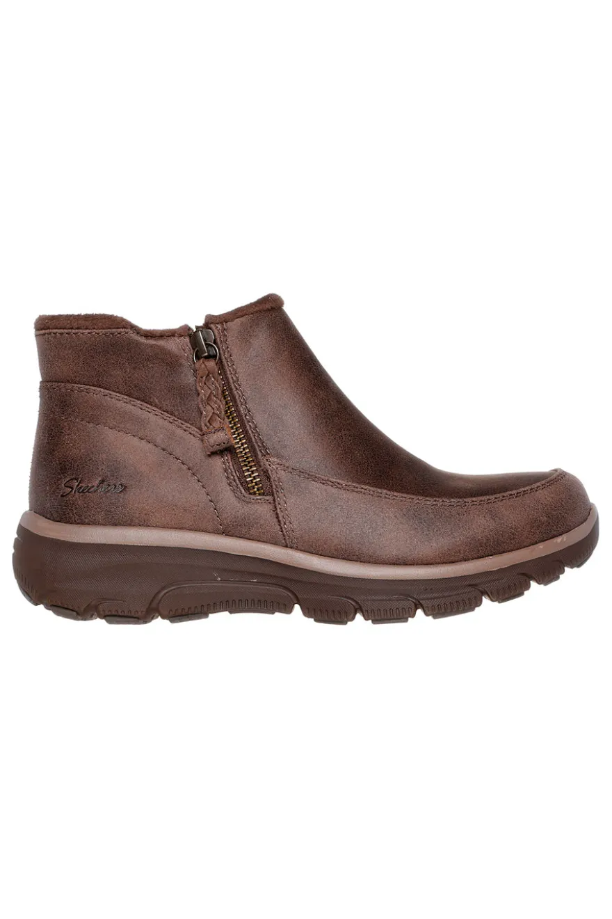 Stivaletti marroni con zip e Memory Foam Skechers Easy Going Into Fall