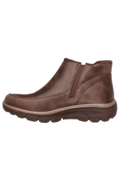 Stivaletti marroni con zip e Memory Foam Skechers Easy Going Into Fall