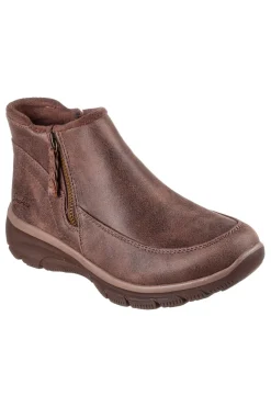 Stivaletti marroni con zip e Memory Foam Skechers Easy Going Into Fall