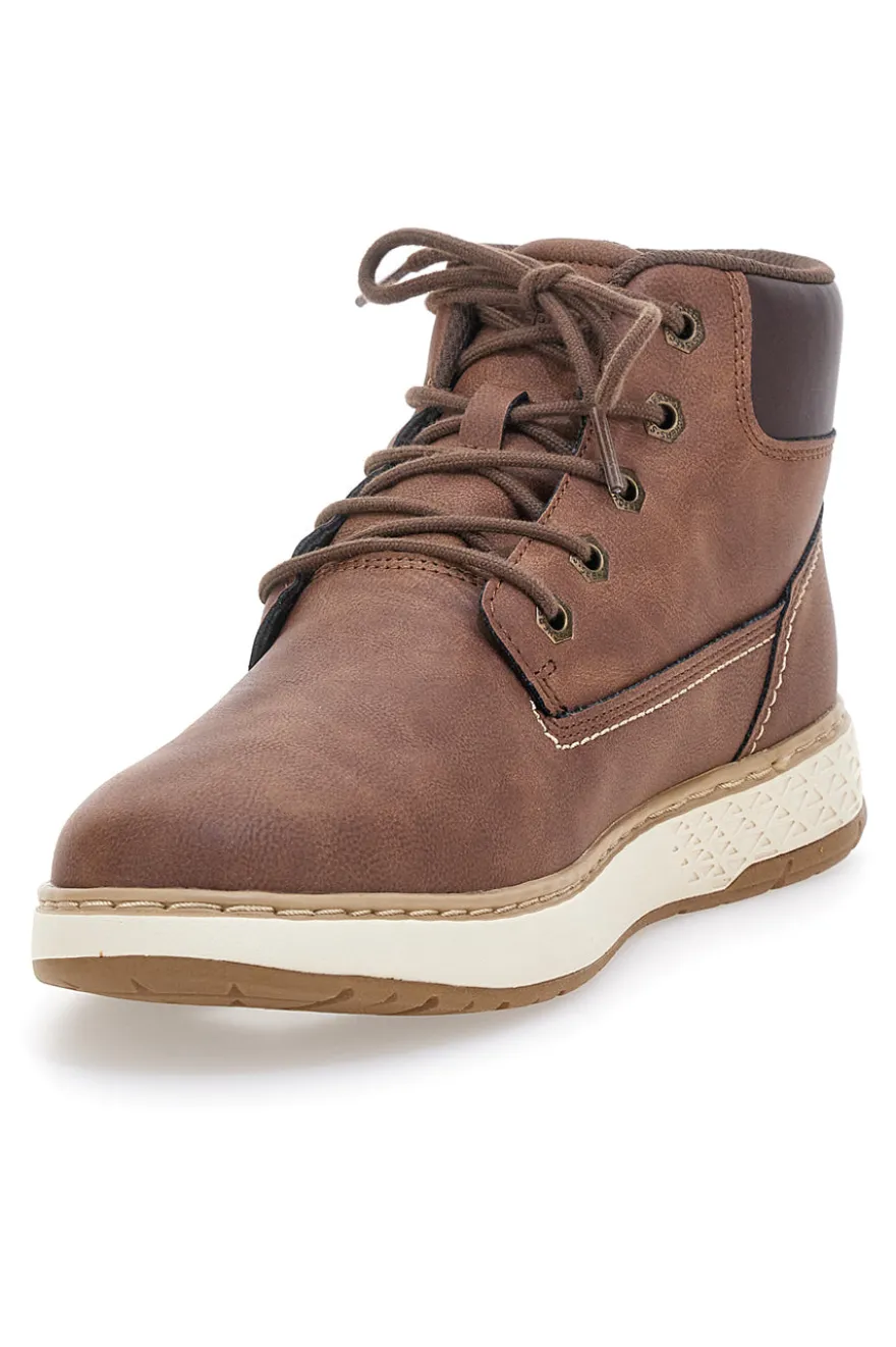 Stivaletti marroni impermeabili con memory foam Skechers Garlan Deno
