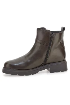 Stivaletti marroni in pelle con morsetto Pittarello Class 849240