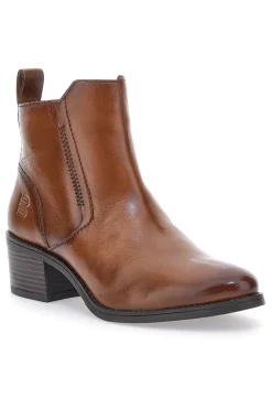 Stivaletti marroni in pelle caldi con zip Bagatt D15AMQ314000
