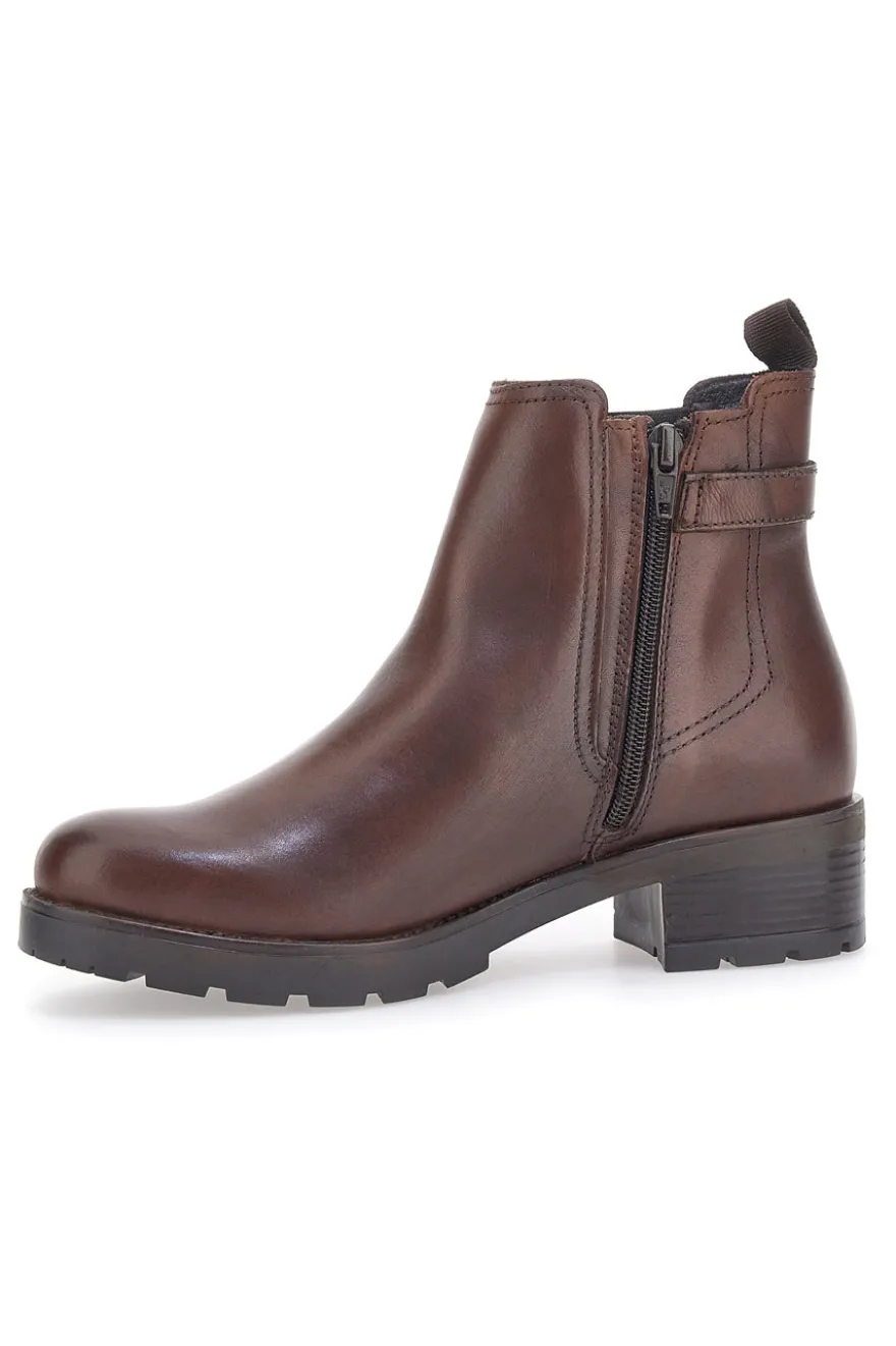 Stivaletti Marroni in Vera Pelle The First 20304