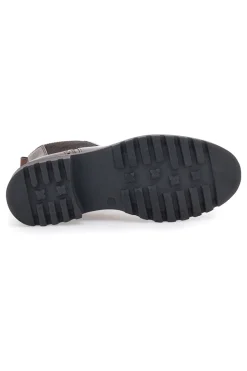 Stivaletti marroni in vera pelle con lavorazione brogue Pittarello class 682
