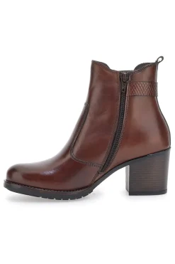 Stivaletti marroni in vera pelle con tacco a blocco PITTARELLO CLASS 3047