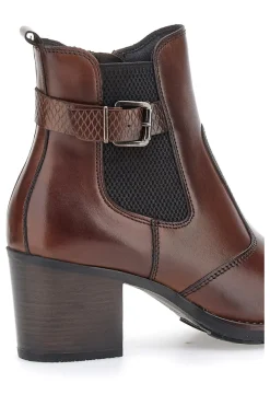 Stivaletti marroni in vera pelle con tacco a blocco PITTARELLO CLASS 3047