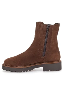 Stivaletti marroni scamosciati in vera pelle con inserti elasticizzati Pittarello glam 6436675