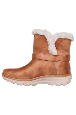 Stivaletti marroni slip-on con pelliccia e Memory Foam Skechers EASY GOING DREAMERS MOVE