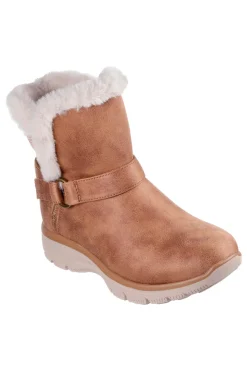 Stivaletti marroni slip-on con pelliccia e Memory Foam Skechers EASY GOING DREAMERS MOVE