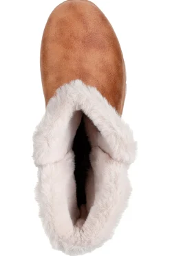 Stivaletti marroni slip-on con pelliccia e Memory Foam Skechers EASY GOING DREAMERS MOVE