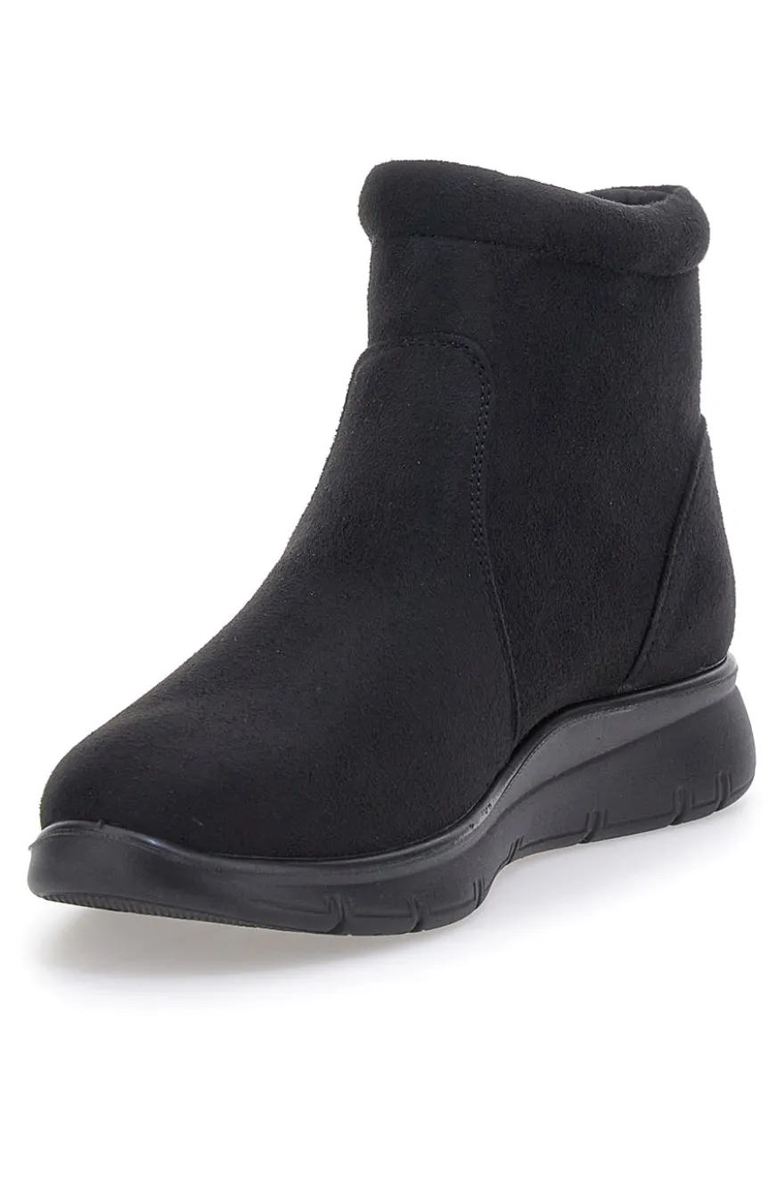 Stivaletti neri comfort con zip laterale e soletta morbida Plocadi MINA2700
