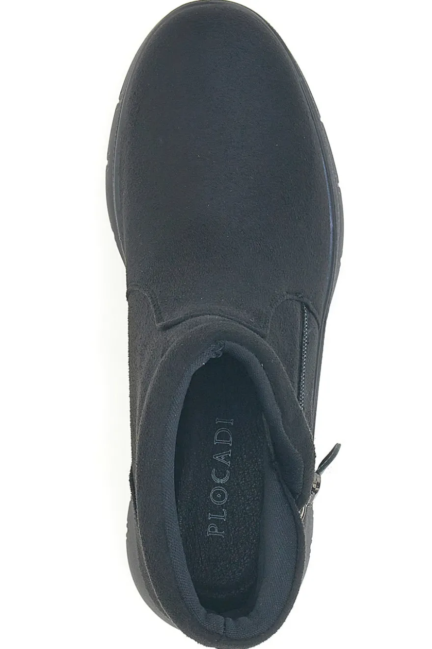 Stivaletti neri comfort con zip laterale e soletta morbida Plocadi MINA2700