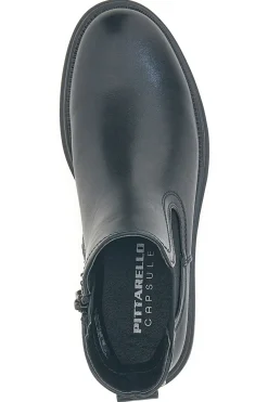 Stivaletti neri con anello decorativo e suola carrarmato Pittarello capsule BT23059066A