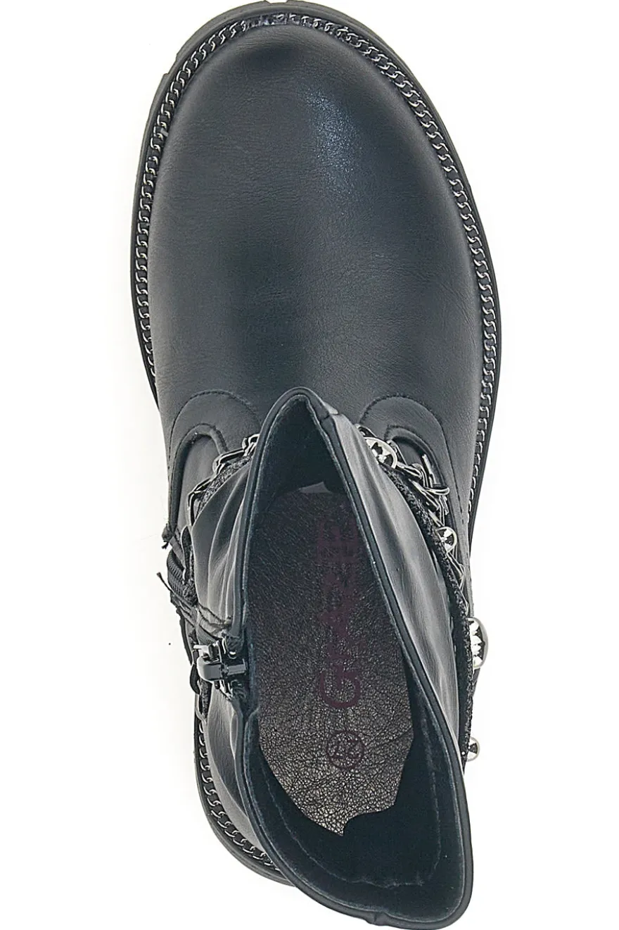 Stivaletti neri con catene e charm Grazie 1740