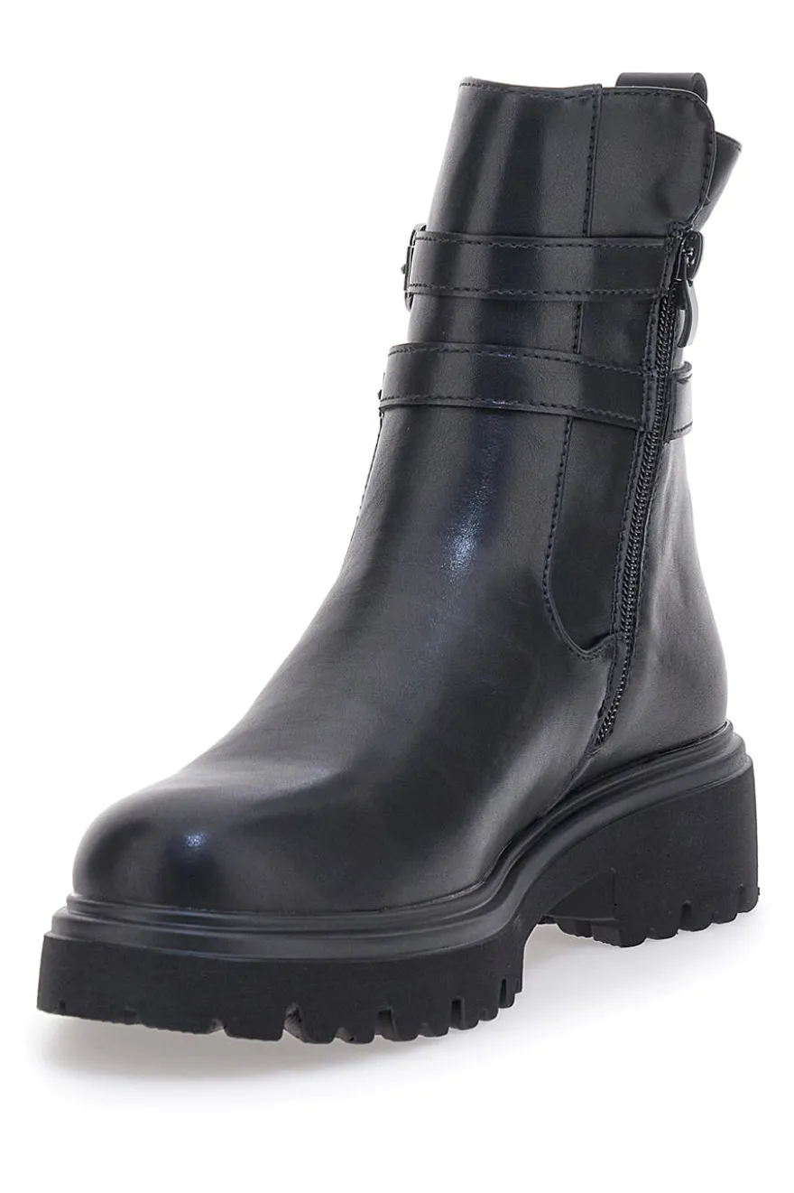 Stivaletti neri con cinturini decorativi PITTARELLO CAPSULE 24179 001
