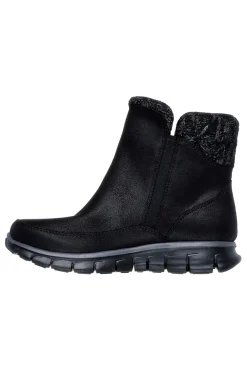 Stivaletti neri con collo lavorato e Warm Tech Memory Foam Skechers Synergy Lovely Collab