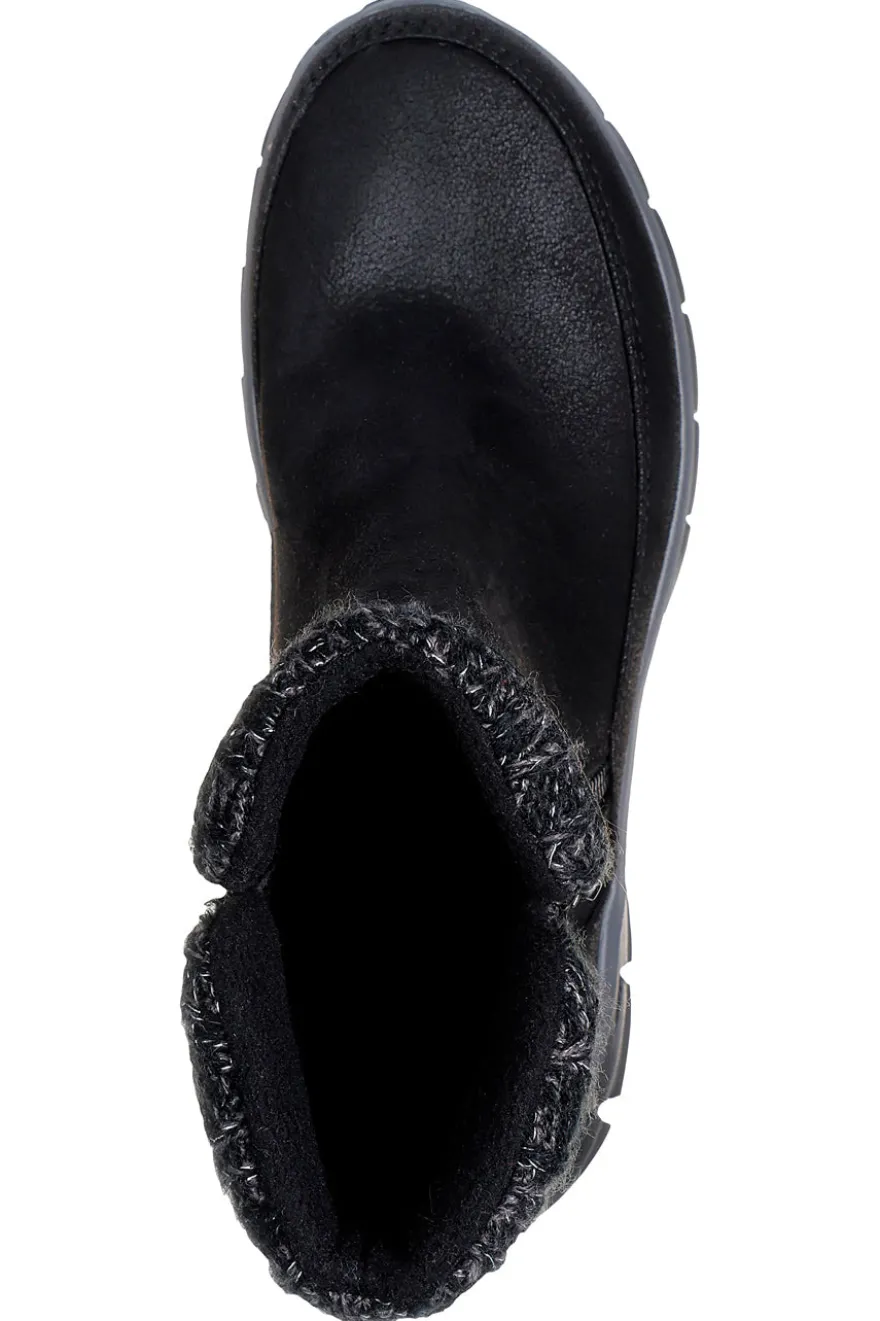 Stivaletti neri con collo lavorato e Warm Tech Memory Foam Skechers Synergy Lovely Collab