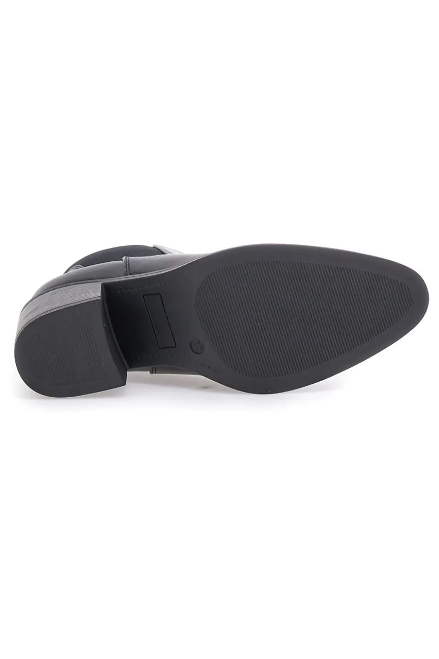 Stivaletti Neri con Elastici Laterali e Tacco Largo Pittarello Capsule 24186006