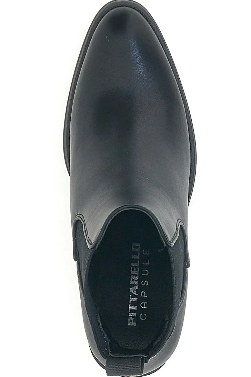 Stivaletti Neri con Elastici Laterali e Tacco Largo Pittarello Capsule 24186006