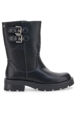 Stivaletti neri con fibbie PITTARELLO CAPSULE 24245 039