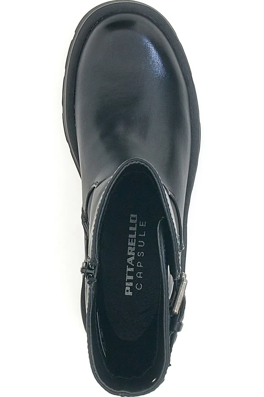 Stivaletti neri con fibbie PITTARELLO CAPSULE 24245 039