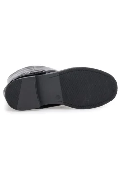 Stivaletti neri con fibbia e gambale largo Pittarello Capsule BT251241010