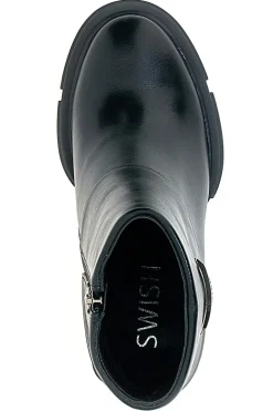 Stivaletti neri con gambale risvoltato alti SWISH 1X