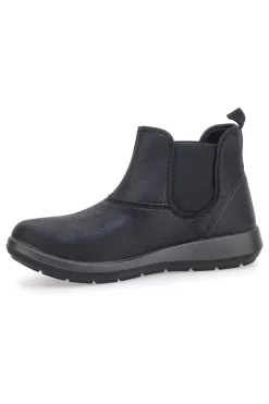 Stivaletti neri con inserti elastici e suola flessibile Inblu 70 WG
