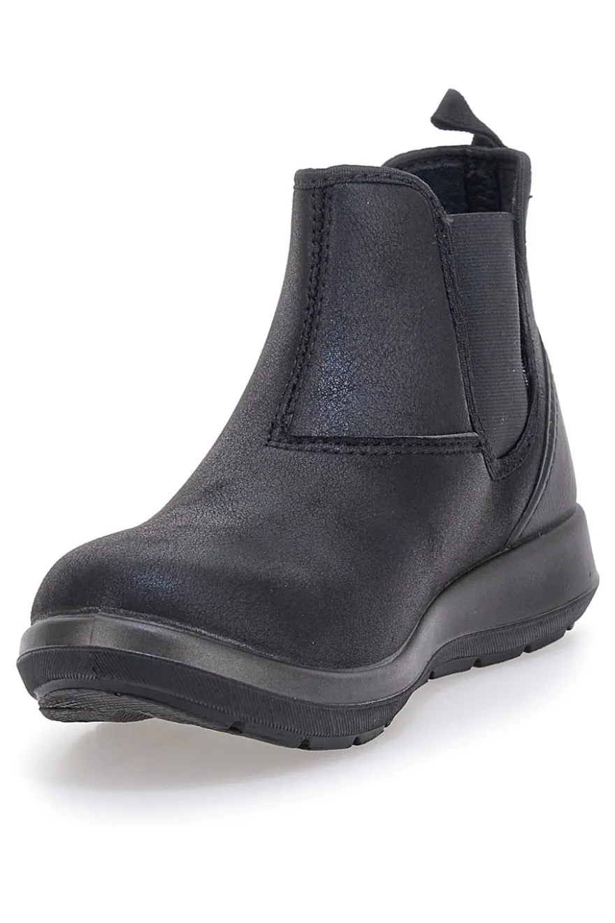 Stivaletti neri con inserti elastici e suola flessibile Inblu 70 WG