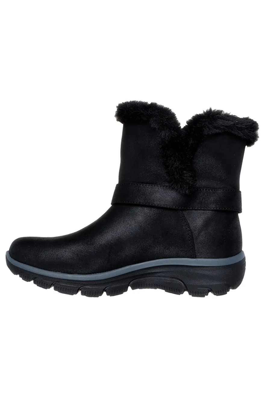 Stivaletti neri con pelliccia vegan waterproof Skechers Easy Going Dreamers Move