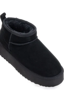 Stivaletti neri con pelo interno stile pantofola Pittarello wow 3547