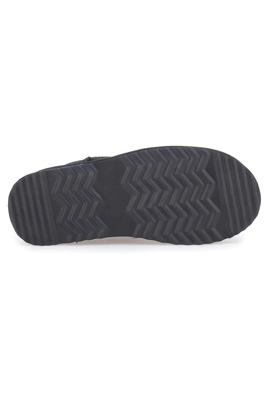 Stivaletti neri con pelo interno stile pantofola Pittarello wow 3547