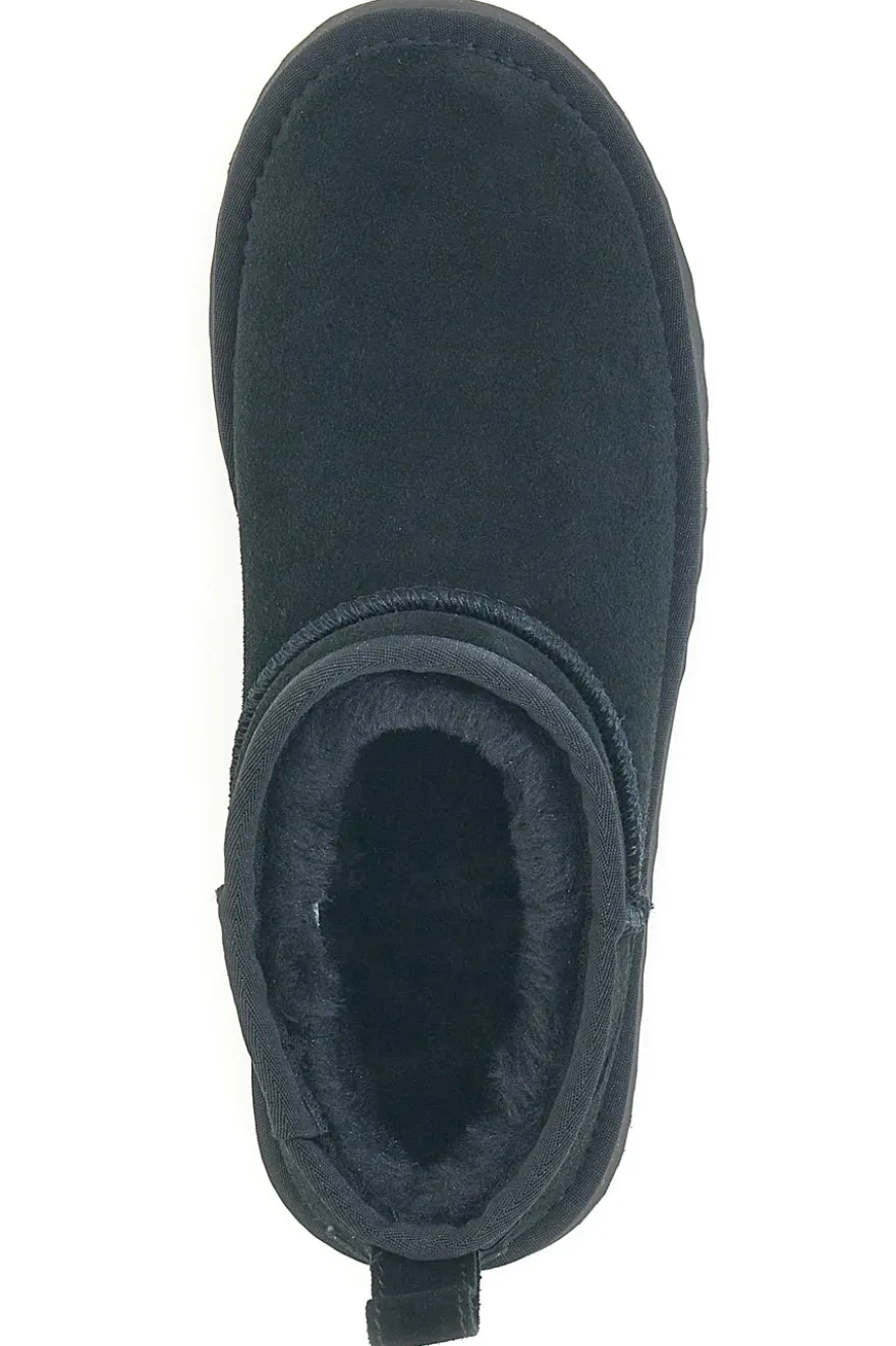 Stivaletti neri con pelo interno stile pantofola Pittarello wow 3547
