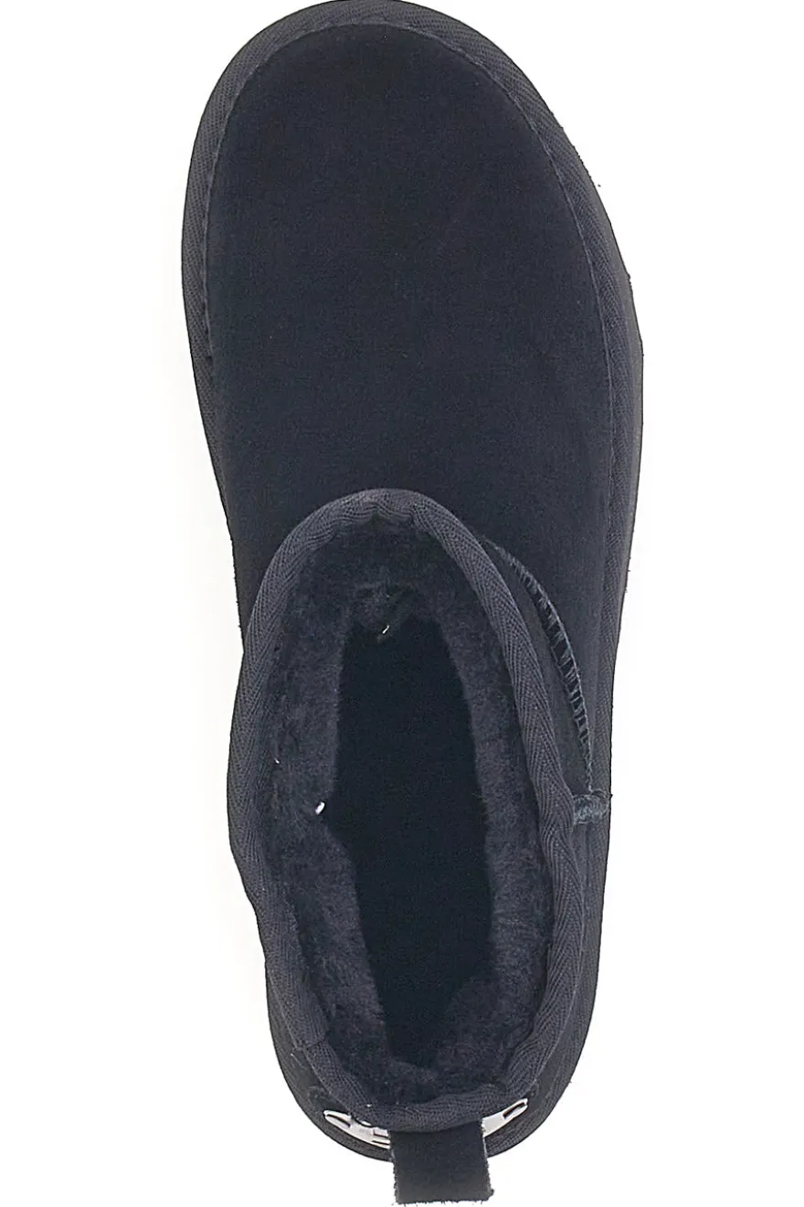 Stivaletti Neri con Pelo e Tomaia in Pelle MON DIEU WD5002SA