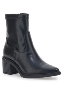 Stivaletti neri con punta affusolata e tacco medio Pittarello BT251146008